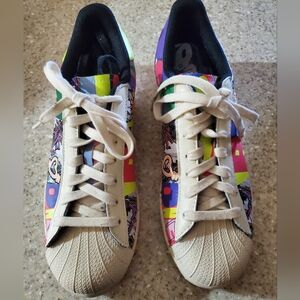 Adidas Originals Superstar 9.5 Cream Pride Kris Andrew Colorful GX6395 Graffiti